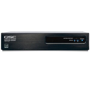 QSC SPA Series SPA2-200 2 Channel EnergyStar 70V/100V/8 Ohm/4 Ohm Amplifier